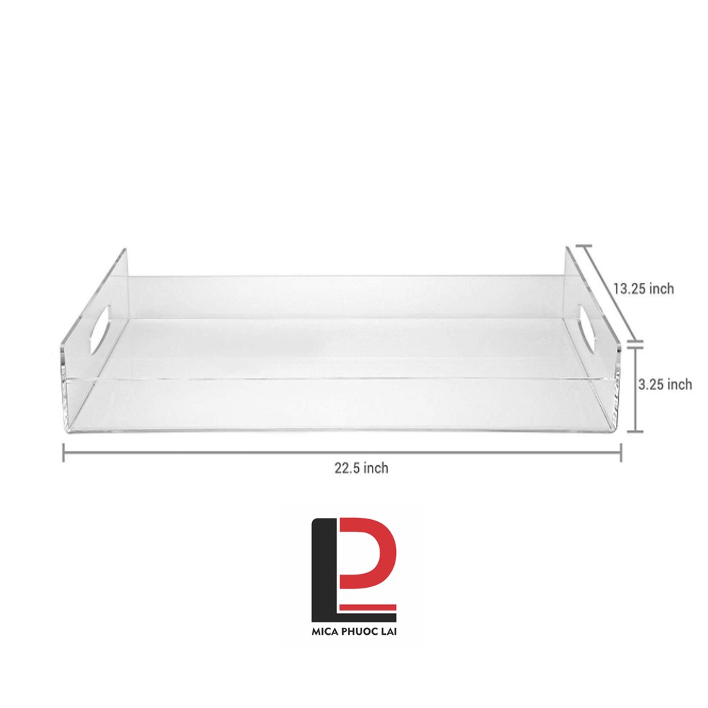 Khay mica/ acrylic siêu trong suốt, siêu to khổng lồ để bàn cao cấp