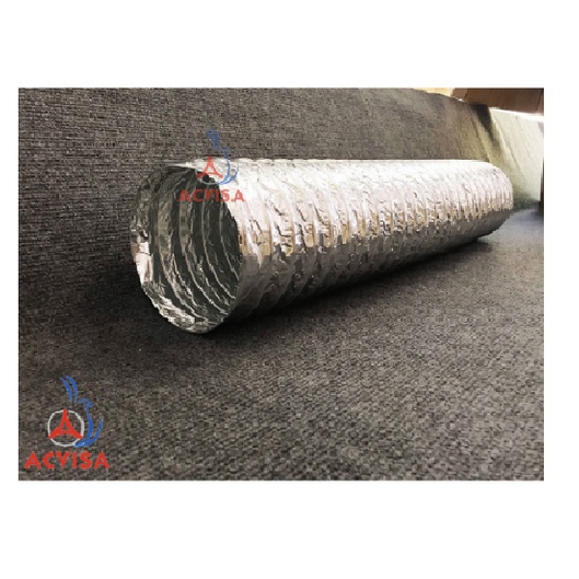 Ống gió bạc ACD/ bọc màng PVC Ø150mm loại: C1, C2, C3 (10 mét/ cuộn, hàng xuất khẩu Châu Âu)