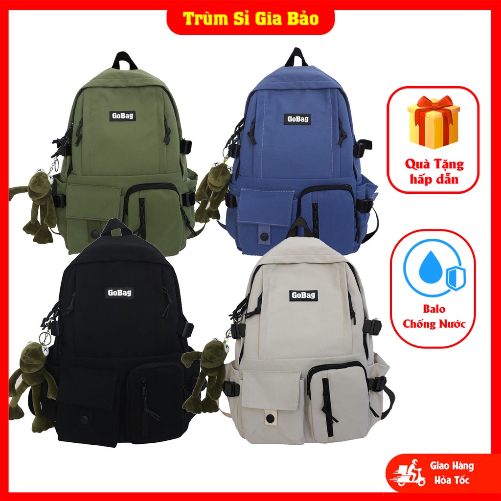 Cặp đi học nam nữ Ulzzang basic thời trang, balo túi sách laptop - du lịch phong cách Unisex cho học sinh, sinh viên
