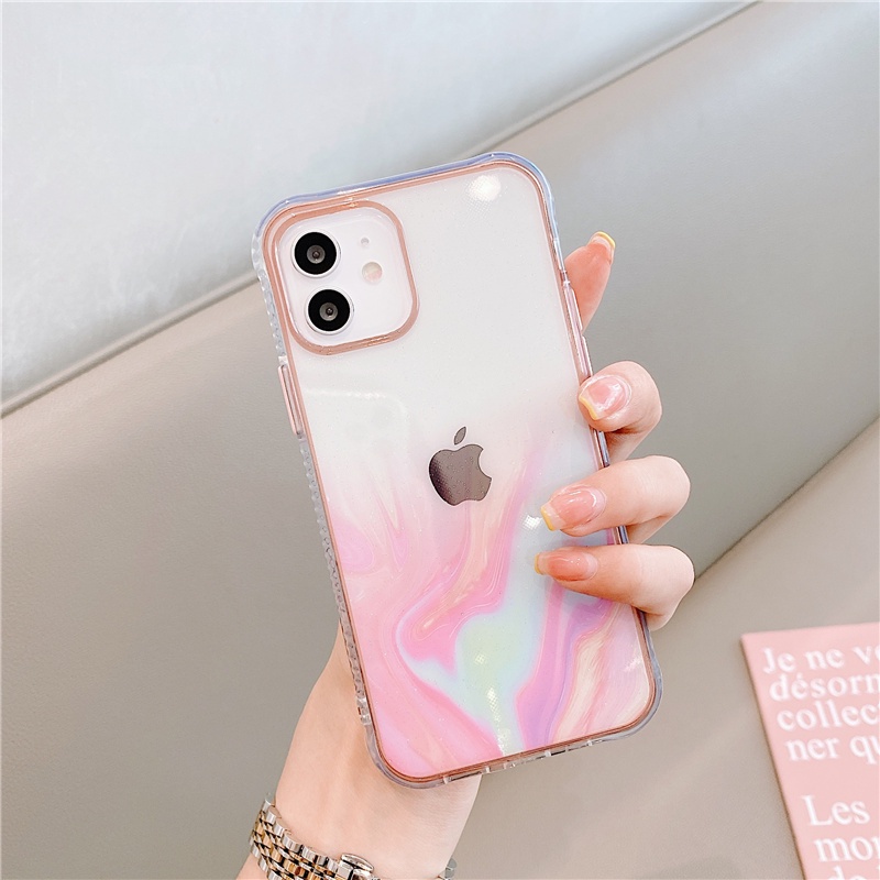 12 Pro Case Luxury Coloured Glaze Marble Glitter Clear Cover for iPhone 11 Pro Max XR X XS 7 8 Plus SE 2020 12 Mini Plated Case