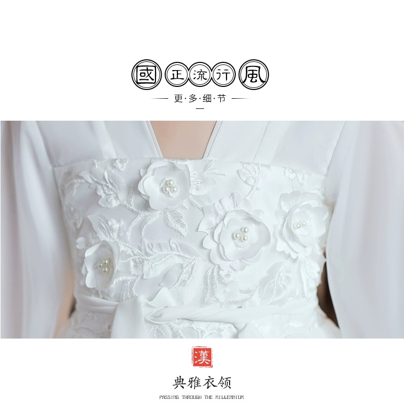 Đầm Công Chúa Hán Phục Phong Cách Trung Hoa Cổ Điển Thời Trang Xuân Thu Cho Bé Gái