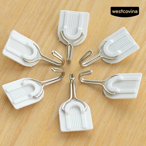 Bộ 6 Móc Treo Đồ Dán Tường Bằng Thép Không Gỉ Tiện Dụng