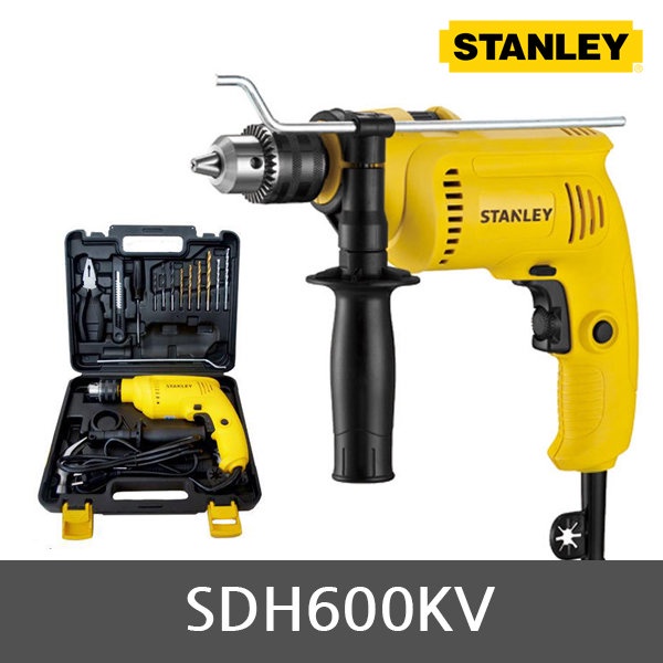 Máy khoan động lực cầm tay Stanley 550W SDH600KV Kèm vali 13 phụ kiện - Bảo hành chính hãng 24 tháng