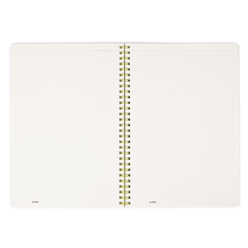 Vở B5 120 trang Dot gird MS 578 chấm tròn gáy lò xo kép bìa nhựa, cuốn tập sổ Klong