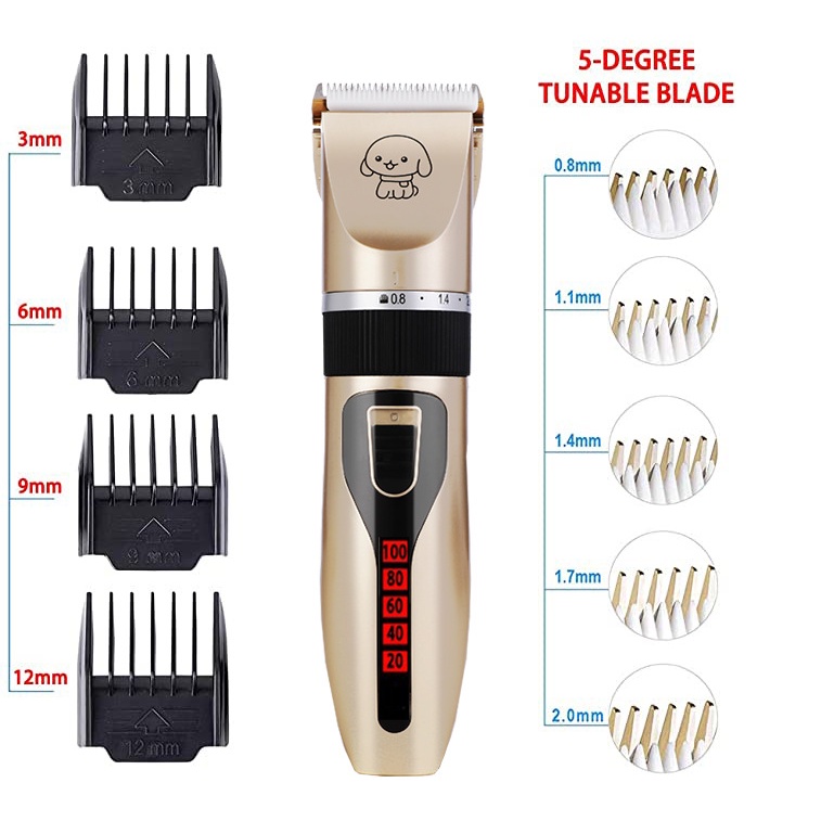 TÔNG ĐƠ CẮT TỈA LÔNG THÚ CƯNG PET GROOMING HAIR CLIPPER KIT