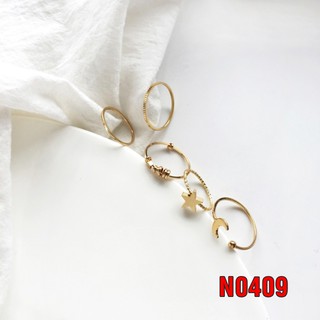 Nhẫn nữ combo nhiều chiếc đeo thay đổi kiểu  N04T2