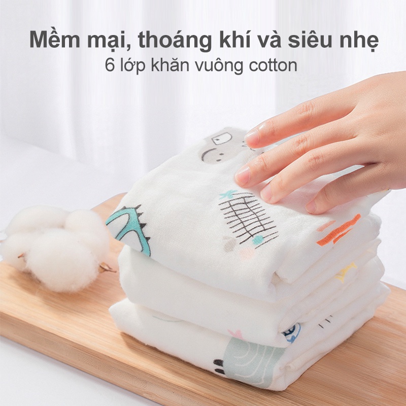 [Einmilk.ân ninh] khăn sữa cotton 6 lớp mềm mại thân thiện với da của bé QFT