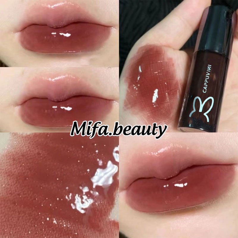 Son Bóng Cappuvini Căng Bóng Mềm Mịn Môi Vỏ Đen Tai Thỏ Chính Hãng Hàng Nội Địa Trung