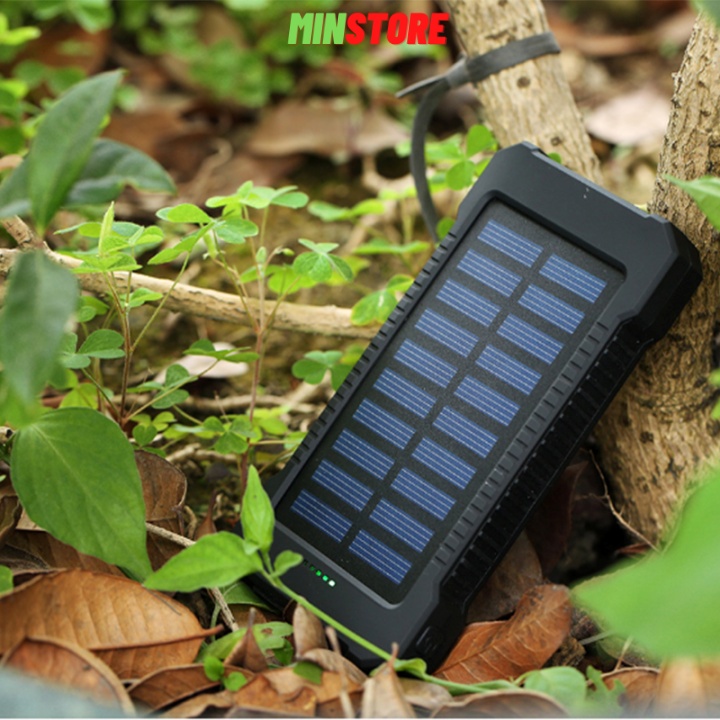 Sạc dự phòng năng lượng mặt trời 20000mAh - Pin sạc dự phòng chống nước, chống sốc Solar Charger M43