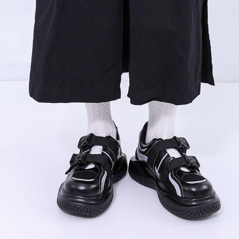 Giày Da Mũi Tròn Đế Dày Thoáng Khí Cài Hai Khóa Phong Cách Nhật Bản Thời Trang Mùa Hè Cho Nam 2022