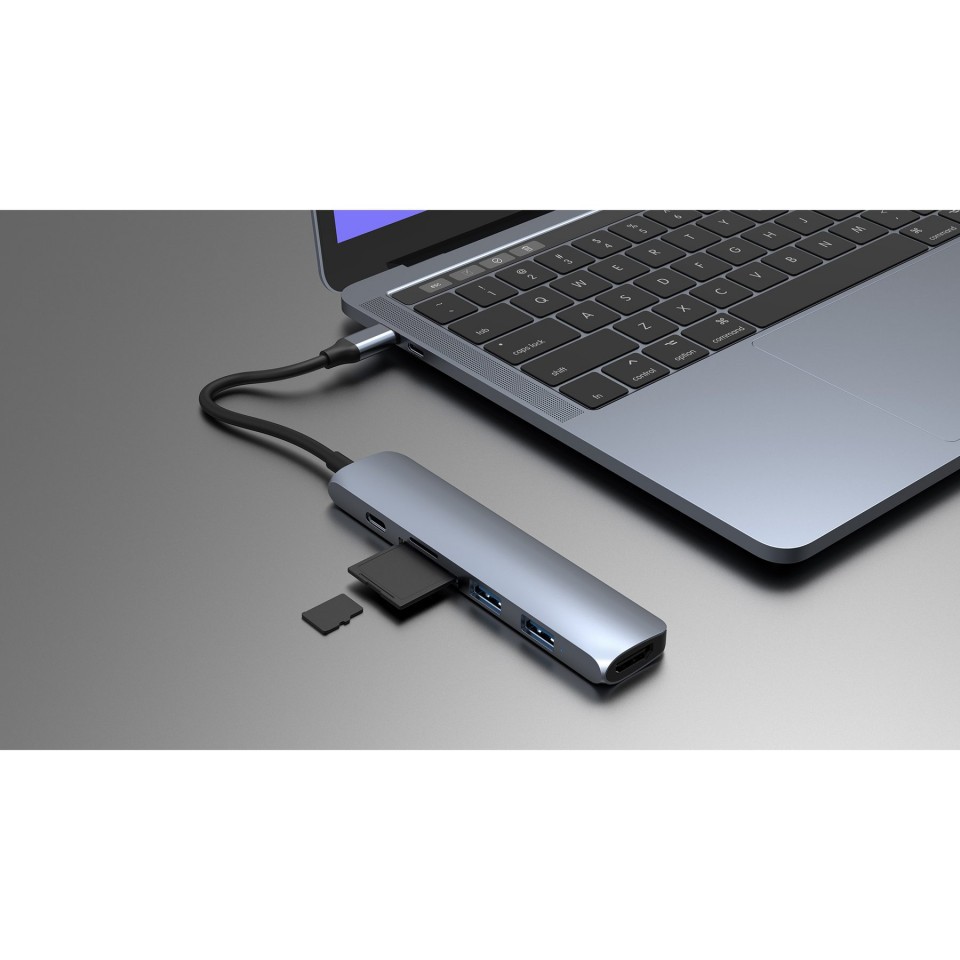 Cổng Chuyển HyperDrive Bar 6-in-1 USB-C Hub (Thẻ Nhớ-HD22E)