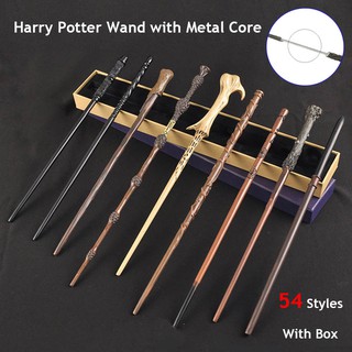 54 Kiểu Lõi Kim Loại Harry Potter Cây Đũa Phép Có Hộp Bộ Sưu Tập Halloween Cosplay Chất Lượng Hàng Đầu