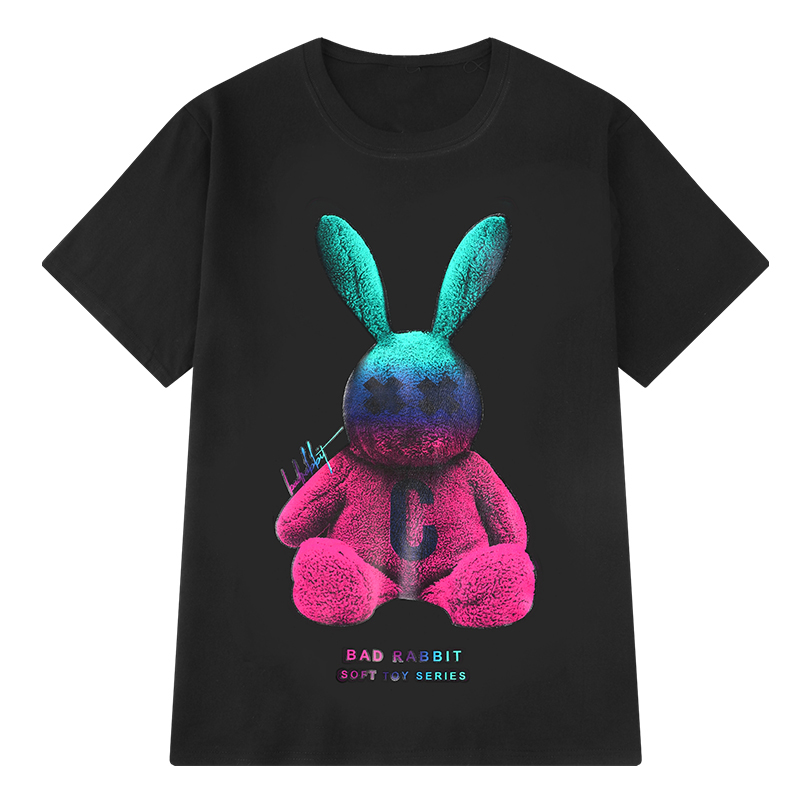 [7 Ngày đổi trả nếu không hài lòng] Áo phông form rộng, áo thun tay lỡ Ulzzang hình thỏ Nelly Leevin Store TL851 | BigBuy360 - bigbuy360.vn