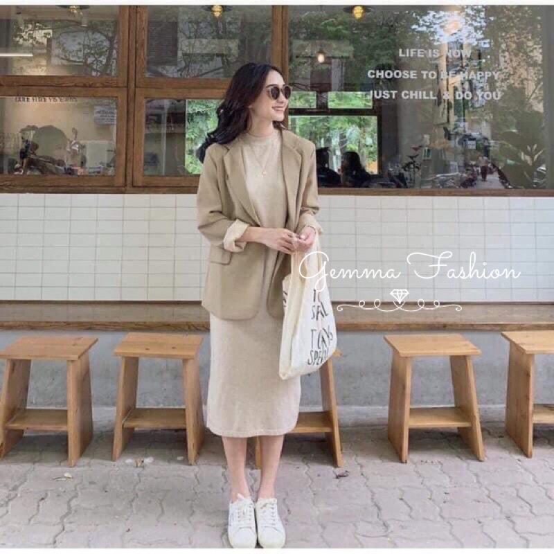 Áo blazer phong cách Hàn Quốc Áo blazer 2 lớp có túi  A033