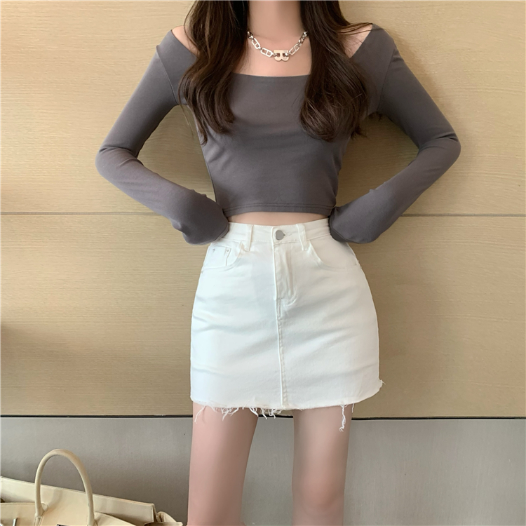 chân váy jean Nữ Lưng Cao Ôm Dáng Phong Cách Hàn Quốc | BigBuy360 - bigbuy360.vn