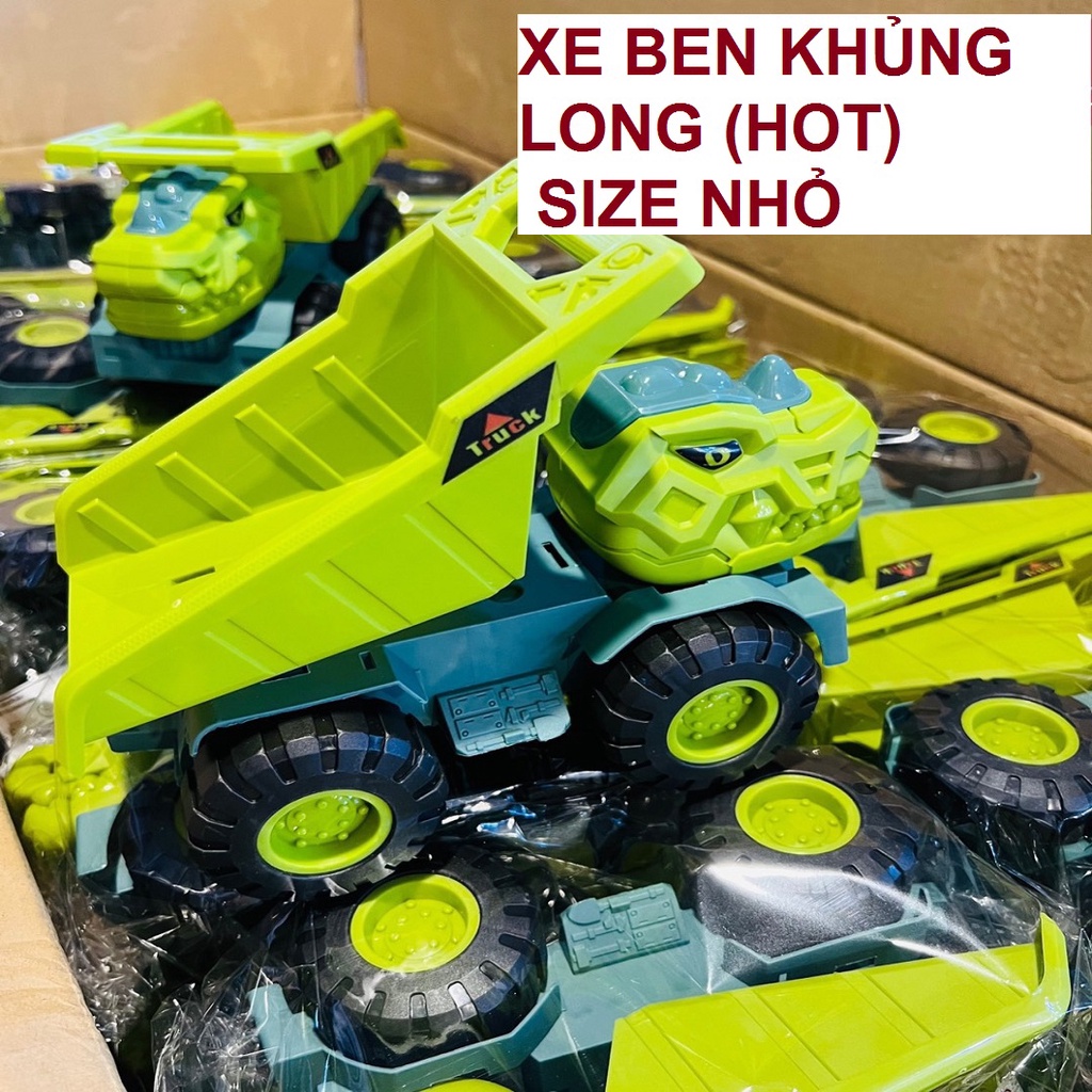 Bộ đồ chơi 3 xe ô tô khủng long chở thú bằng nhựa cao cấp cho bé
