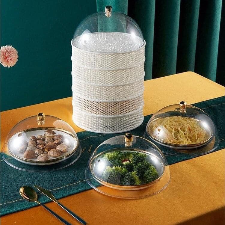 LỒNG BÀN GIỮ NHIỆT 5 TẦNG BẢO QUẢN ĐỒ ĂN CHỐNG BỤI AN TOÀN