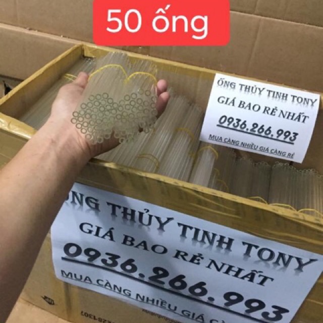 50 Ống thuỷ tinh THÍ NGHIỆM