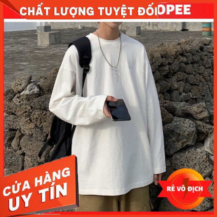 ÁO THUN DÀI TRẮNG ĐEN MÀU PHONG CÁCH HÀN QUỐC - TAY XUÔNG -UNISEX S