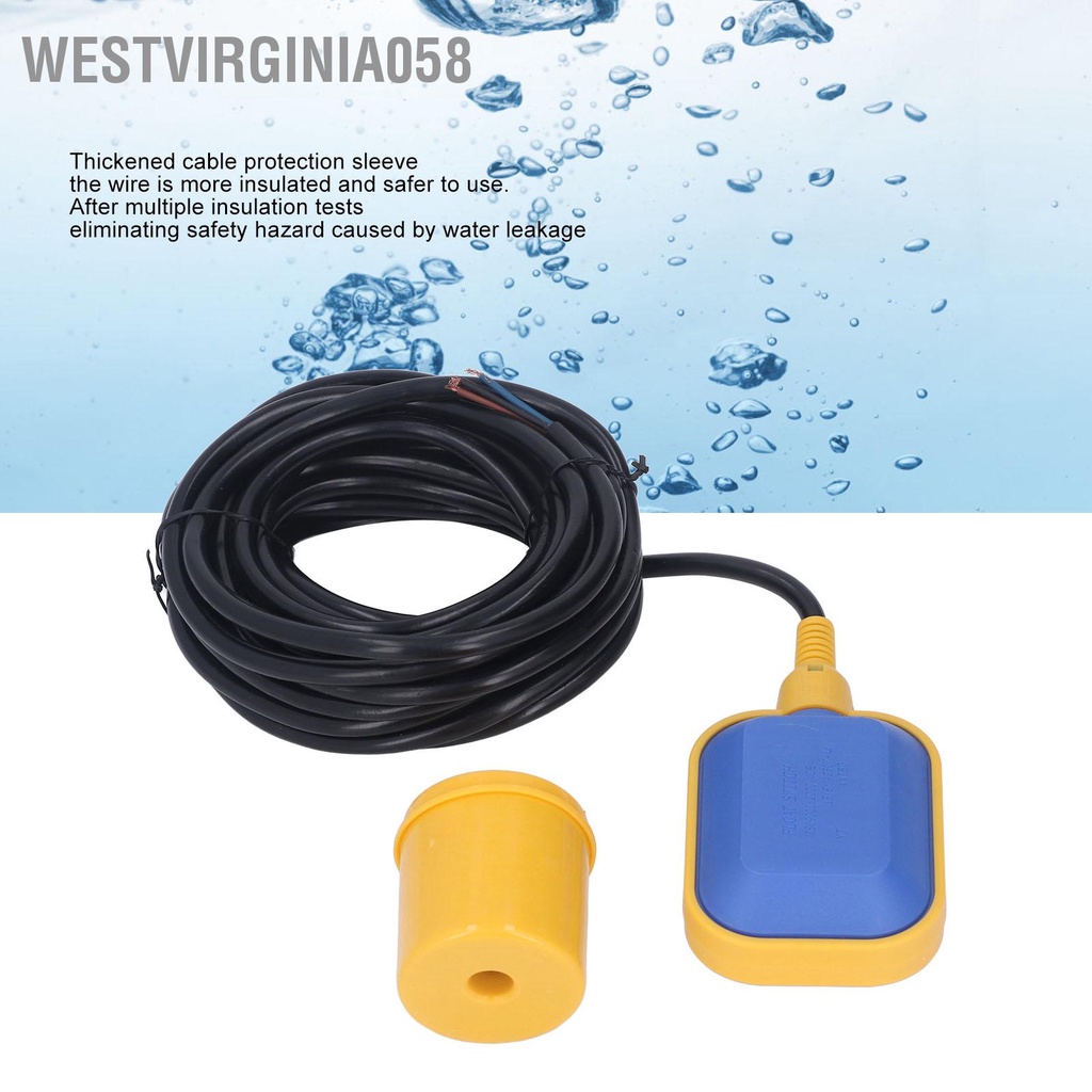 Công Tắc Điều Khiển Mực Nước 7m Chống Nước IP68 Bảo Vệ Mức Độ Nước Cho Hồ Bơi 250V‐