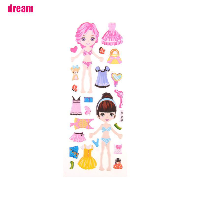 Set 5 Miếng Dán Trang Trí Đầm Công Chúa Xinh Xắn