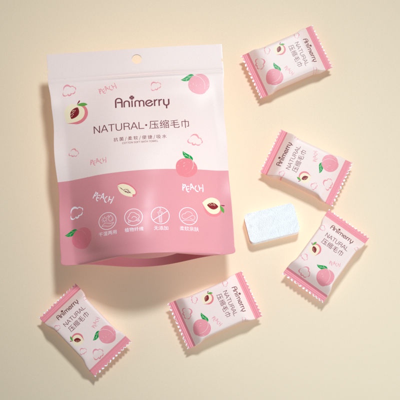 Khăn nén cotton nguyên chất dày dặn dùng một lần đa công dụng