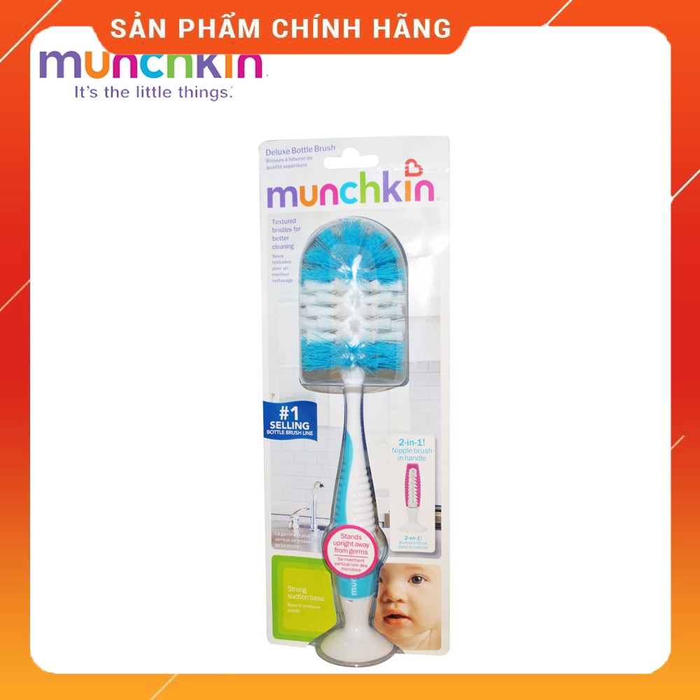 Cọ bình Deluxe Munchkin tích hợp chức năng 2 trong 1