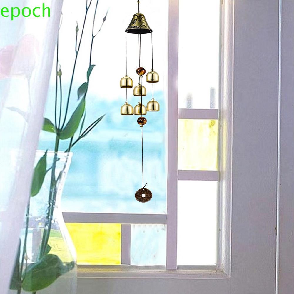 Epoch Chuông Gió Bằng Kim Loại Đồng Phong Thủy Cổ Điển May Mắn Trang Trí Nhà Cửa / Sân Vườn