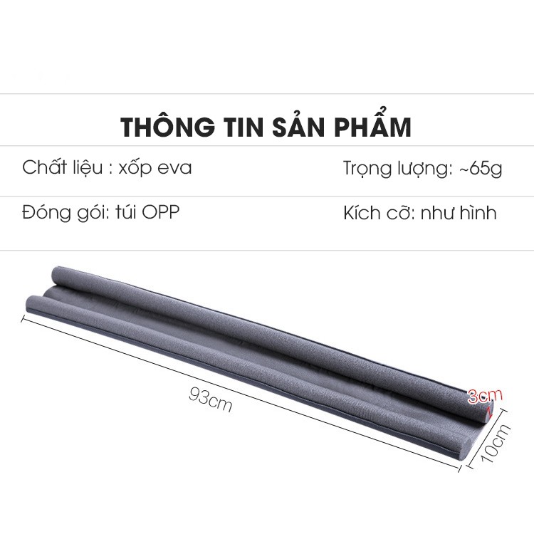 Thanh Chặn Khe Cửa 93cm Đa Năng Chặn Đáy Khe Cửa Ngăn Côn Trùng Chắn Gió Mùa Ngừa Bụi Bẩn Giảm Ồn