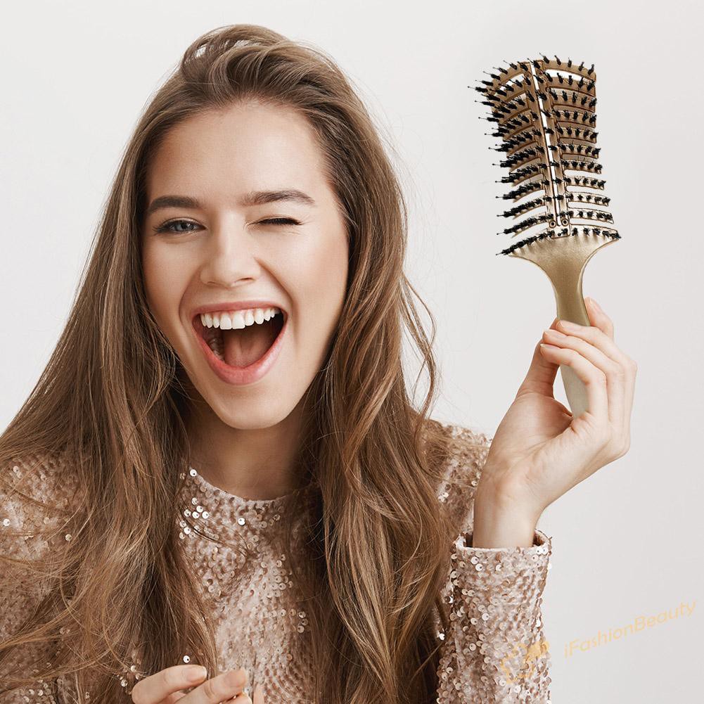 【New】Plastic Hair Scalp Massager Straight Comb Brush Hairdressing Styling Tools