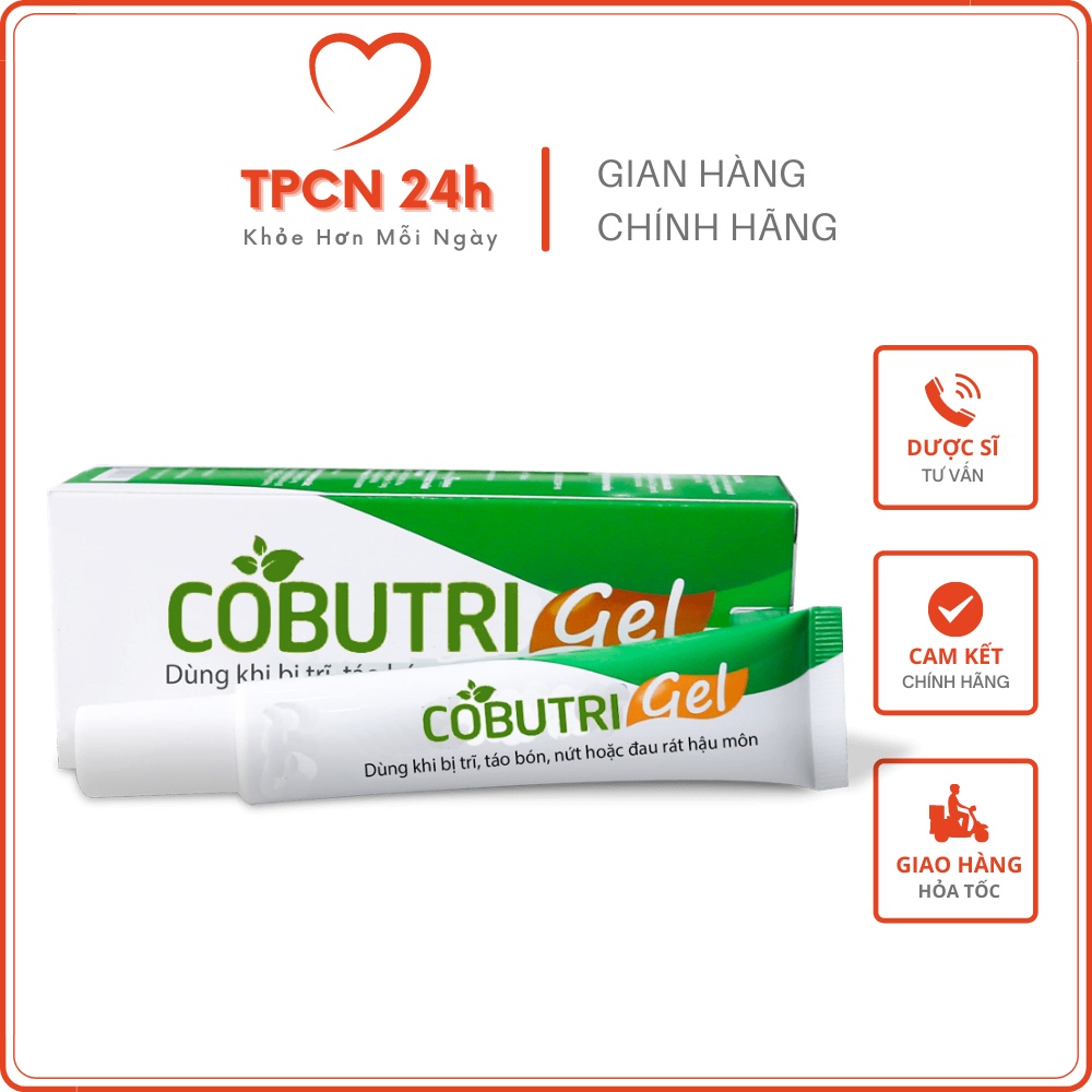 COBUTRI GEL 20g - Gel bôi trĩ, táo bón, đau rát hậu môn