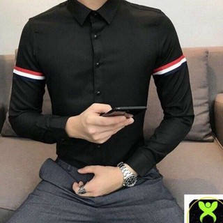 Áo Sơ Mi Nam Dài Tay TAHISM018 Phong Cách Trẻ Phối  2 Sọc Bên Cánh Tay | BigBuy360 - bigbuy360.vn