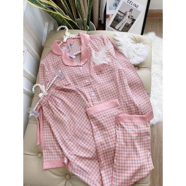 Bộ pyjama lụa V.i.c nữ xịn đẹp
