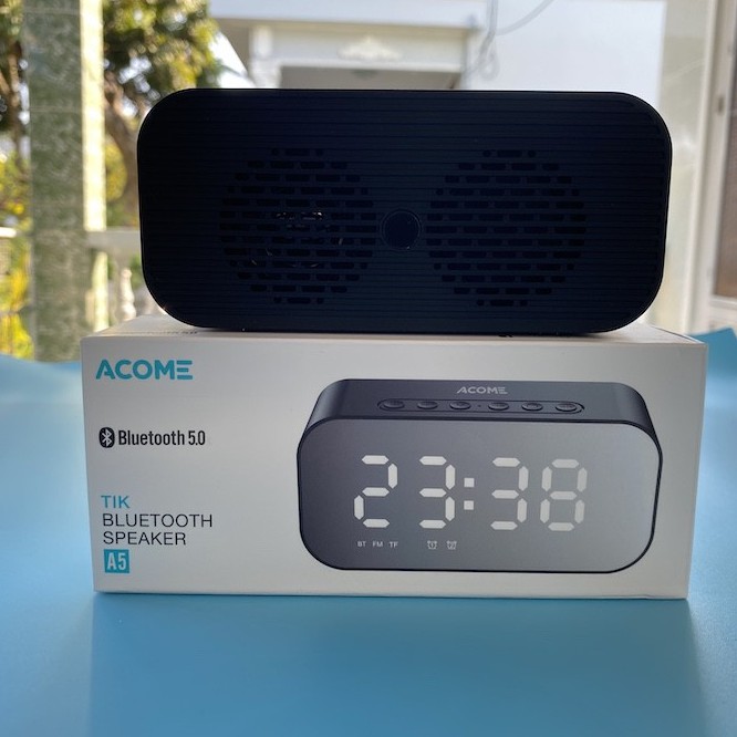 Loa Bluetooth ⭐FREE SHIP⭐ Loa Bluetooth ACOME A5 Công Suất 5W Màn Hình LED Kiêm Đồng Hồ Báo Thức Hỗ Trợ Thẻ Nhớ Nghe FM