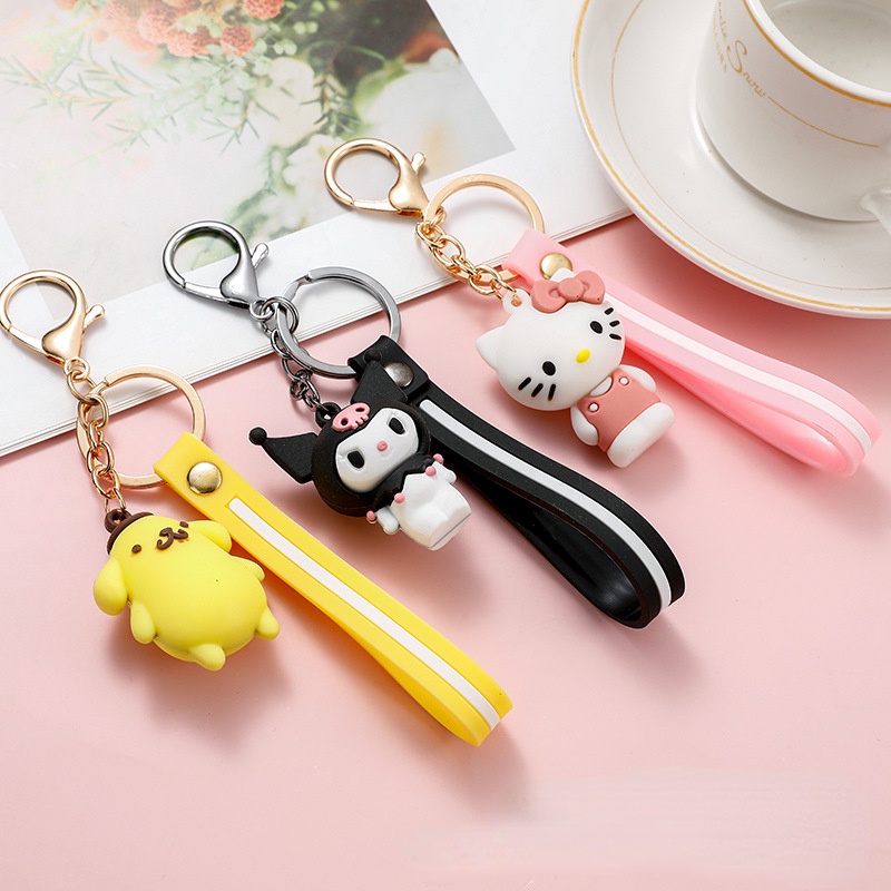 Móc Khóa Hình Ếch/Thỏ Hoạt Hình Bằng PVC