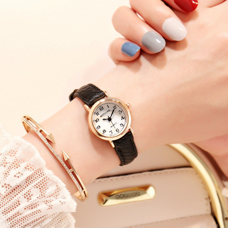 Simple Number Dial Fashion Ladies Quartz Watch/ Small Dial Delicate Luxury Wrist Watches/ Women Ultra Thin Business Wristwatches