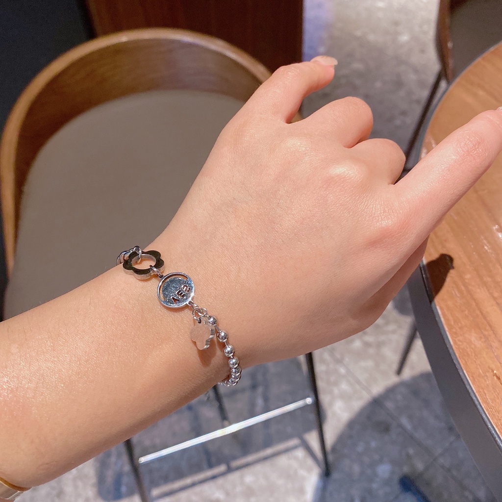 Vòng Tay Dây Xích 19A1103 Họa Tiết Mặt Cười Phong Cách Harajuku Thời Trang