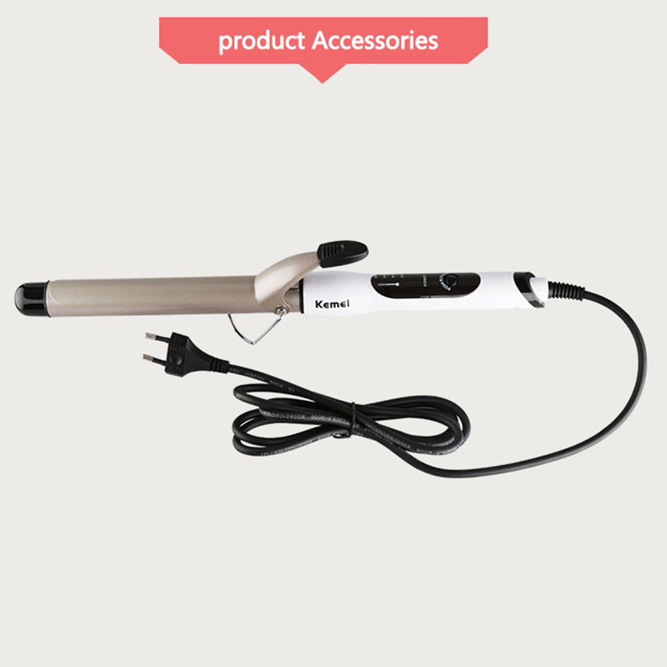 Máy Làm Tóc 3 in 1 - Máy Duỗi/Uốn/Dập Xù Tóc Đa Năng Tiện Lợi Chính hãng Kemei