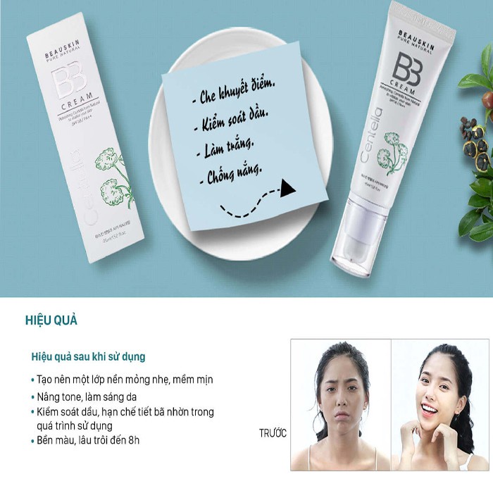 Kem Nền BEAUSKIN Centella Cica BB Cream SPF38 PA++