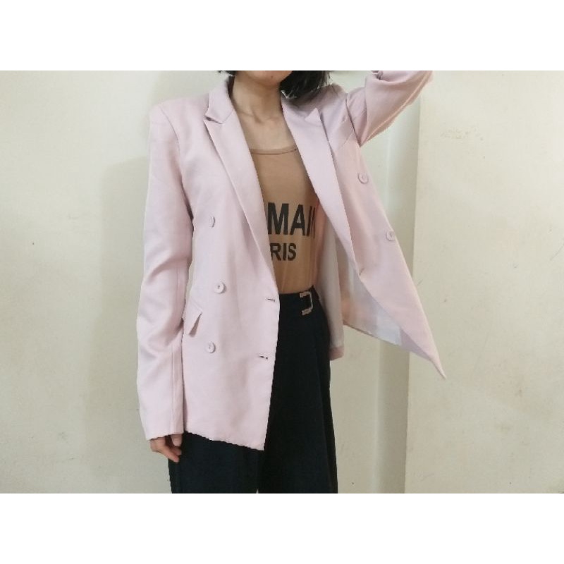 Áo vest blazer hồng size S, M