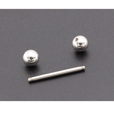 Khuyên titan bi tròn thanh xỏ dài 8mm nhiều size