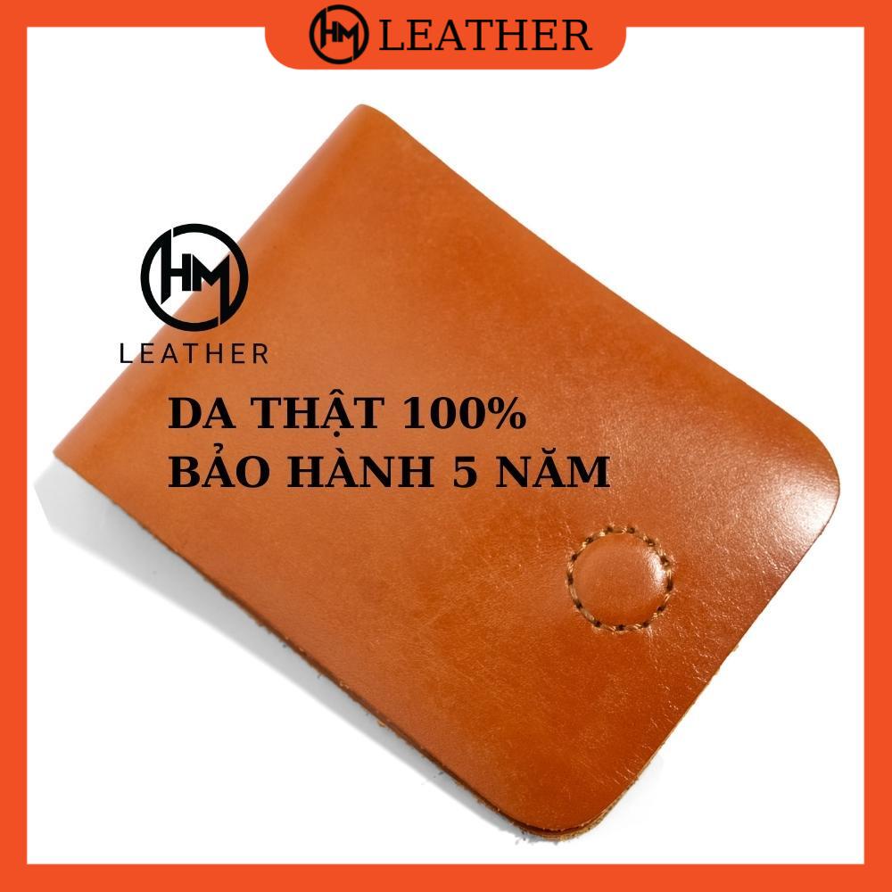 Ví Sen 3 Cao Cấp - Cam Kết 100% Da Bò Thật - Ví Da Bò Mini Màu Bò Cháy Hàng Chính Hãng Hima Leather SEN 3