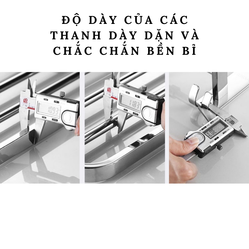 Giá treo khăn gắn tường, kệ để đồ nhà tắm bằng inox không gỉ chắc chắn KENSHIN SHOP