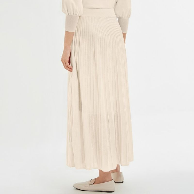 Chân váy len ly midi xòe quyến rũ của GU - Nhật Bản