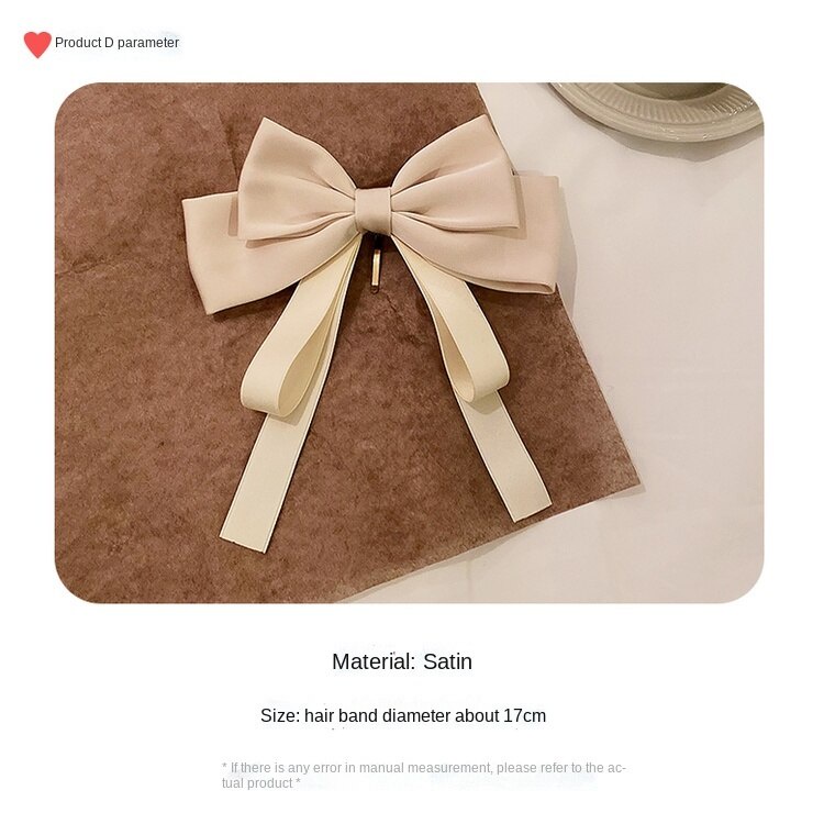 Mũ Trùm Đầu Vải Satin Đính Nơ Và Kẹp Tóc Mới