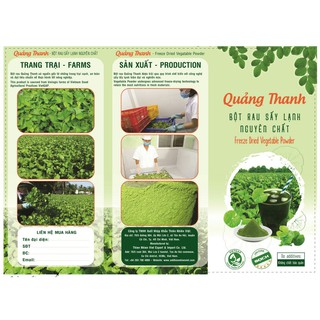 Bột rau má Quảng Thanh 100g, 100% nguyên chất