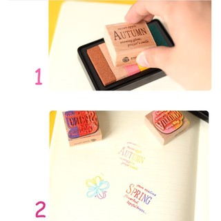 Hộp Mực in dấu 6 màu Trang trí Sổ tay Nhật ký Thiệp Handmade Trang trí Album Ảnh Bảng Visionboard