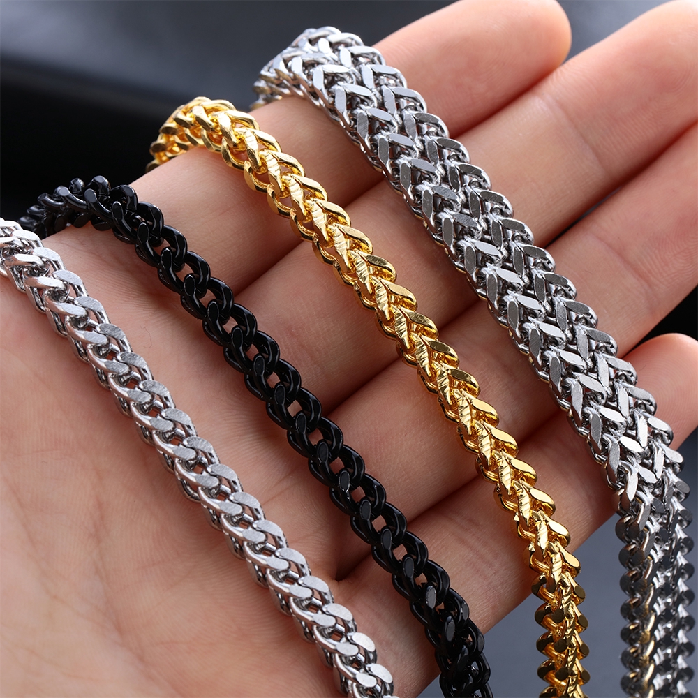 ROSE Color|Black Men Link Chain Gift Bracelet