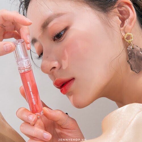 HOT NEW  Son Tint Bóng Cho Đôi Môi Căng Mọng, Mịn Mượt Romand Glasting Water Gloss 4.5g