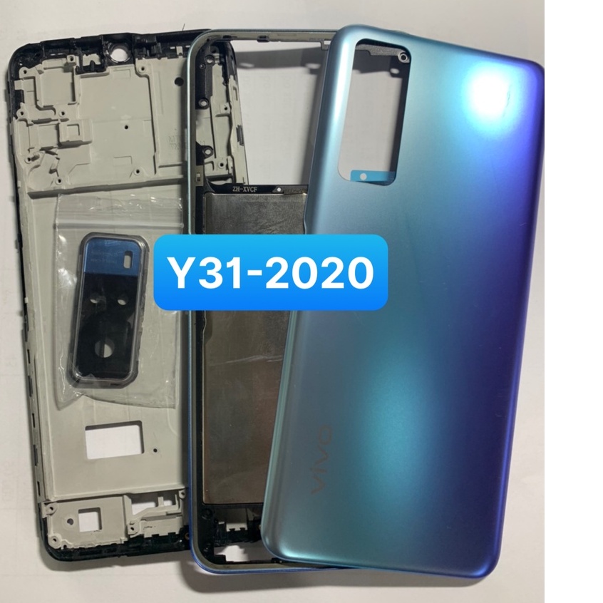Bộ vỏ điện thoại zin hãng Vivo y31 - gồm xương, sườn, phím bấm, kính camera